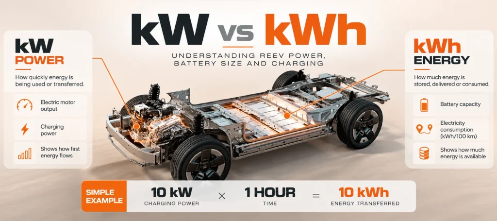 kW vs kWh: Understanding REEV Power